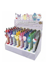 Behold, the dopamine-boosting gel pens to end all gel pens! These Sanrio Character Gel Pens feature a cute print on the pen with an attached rubber Sanrio character of your choice. Write with style, write with a smile!  Sanrio Character Gel Pens are great for various types of jotting, creating, or signing enjoyment.